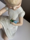 Håndmalt porselens figur/ skulptur/ status pike/ jente - Wallendorf W 1764 Germany Tyskland 1960 tallet thumbnail