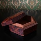 Lite hexagon formet sekskantet boks smykkeskrin treskrin thumbnail