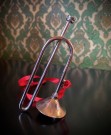 Juletrepynt ornament instrument trombone i metall thumbnail