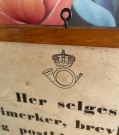 Postverket informasjonsskilt salg av frimerker, brevkort og postblanketter Haugesund thumbnail