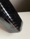 Signert vase/ dekorflaske i svart/ metallisk kunstglass - Jussi Riihimäki Finland thumbnail