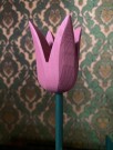 Håndlaget borddekor tulipaner blomster trefigurer kunsthåndverk Sverige Sweden thumbnail