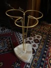 Paraplystativ malt støpejern jerngods forgylt aluminium 1950/60-tallet thumbnail