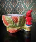 Nisse/gnom med fele og konglekurv 1950/60-tallet thumbnail