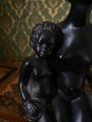 Signert kitsch eksotisk afro mor barn figur skulptur statuett malt gipsfigur Gino Manca 1950/60-tallet thumbnail