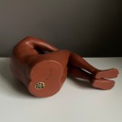 Stor dame/ kvinne terrakotta keramikk aktfigur/ skulptur 2053 - Gmundner keramik Austria Østerrike 1950/ 60 tallet thumbnail