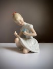 Håndmalt porselens figur/ skulptur/ status pike/ jente - Wallendorf W 1764 Germany Tyskland 1960 tallet thumbnail