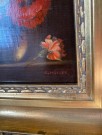 Floral Stilleben blomstermotiv oljemaleri på plate  Müller 1900-tallet thumbnail