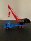 LEGO blå kranebil Legoland 654 i original eske og byggeinstruksjon lansert 1972/73 thumbnail