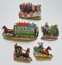 Antikke viktorianske glansbilder miniglans rokokko barokk motiv 1890-1910  thumbnail