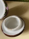 Lokk-krukke/skål blomstermotiv håndmalt kunstflint - Inger Waage Stavangerflint Norway Norge 1950/ 60 tallet thumbnail