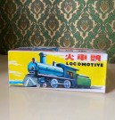 Locomotive blått blikktog 570 ST-1 med friksjonsmotor i original eske MF 712 China 1960-tallet thumbnail