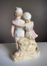 Stor antikk bisquit/ bisque porselensfigur/ skulptur/ statue - Heubach Tyskland 1900 tallet thumbnail