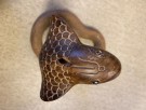Kobra slange Cobra snake håndlaget figur i edeltre thumbnail