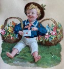 Antikk samlealbum med glansbilder 1889 thumbnail