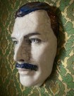 Raku Ceramic Mask Sculpture Freddy Mercury veggmaske keramikk Maria Primolan Italia 2021 thumbnail