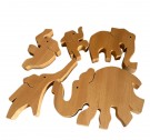 Stabel snabel - elefant puslespill i tre thumbnail