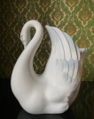 Hvit klassisk svane håndmalt porselensfigur vase - Zaphir Lladro Spain Spania 1978 thumbnail