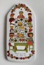 Folklore Turi-design stor veggplett/ veggdekor i porselen 1635 - Turi Oliver FF Figgjo Fajanse Norway Norge 1970 tallet thumbnail