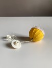 Lundby dukkehus tilbehør 1:18 - Gul taklampe i stoff (6178) 1970 tallet thumbnail