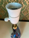 Bordlampe i blå/rosa/klart kunstglass med skjerm - Murano Italia 1960/ 70 tallet thumbnail