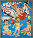 Skybabies babydolls 1551 ubrukte papirdukker Merrill Company USA 1950-tallet thumbnail