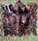 Stor Barong Balinese Indonesisk veggmaske i edeltre thumbnail