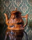 Toby two face jug teapot Kitsch tekanne/ mugge i glasert steingods/ porselen - Price Kensington England thumbnail