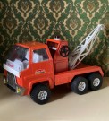 Sanson Junior stor orange kranbil modellbil i metall - Tonka Rico ESPANA Spain Spania 1970-tallet thumbnail