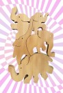 Stabel snabel - elefant puslespill i tre thumbnail