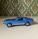 Metallic blue 1968 Shelby Mustang 1:43 modellbil - Brooklin models 1986-1988 thumbnail