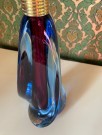 Bordlampe i blå/rosa/klart kunstglass med skjerm - Murano Italia 1960/ 70 tallet thumbnail