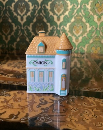Lenox Spice Village Onion løk krydderbøsse krydderkrukke Brooks & Bentley 1989