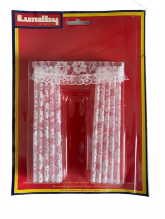 Lundby dukkehus tilbehør 1:18 - Lange gardiner, 1970/80 tallet