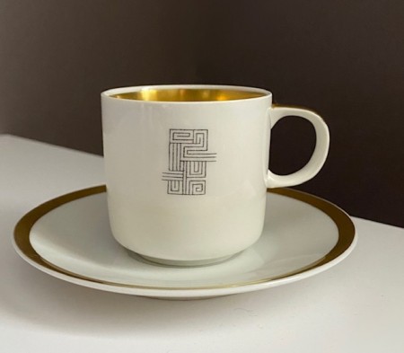 Kaffekopper 4 kuverter i porselen -  Karlovarsky porselan Tsjekkia