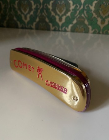COMET munnspill utført i messing i originalt etui Nr. 2503/32 M.Hohner Germany Tyskland