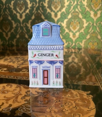 Lenox Spice Village Ginger ingefær krydderbøsse krydderkrukke Brooks & Bentley 1989