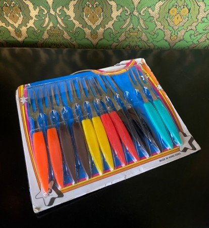 Party Forks Cocktail sett med ubrukte påleggsgafler i original emballasje