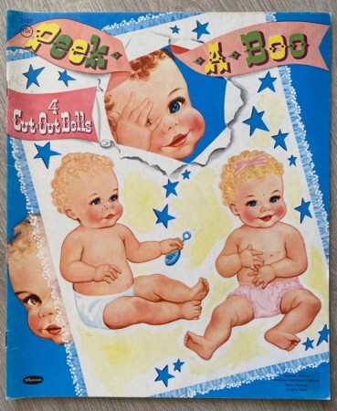 Peek a Boo ubrukt papirdukker Cut out dolls Whitman Publishing Company USA 1955