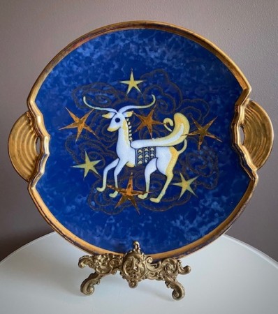 Dekorativ porselensfat - Boch F. La Louviere/ Belgia