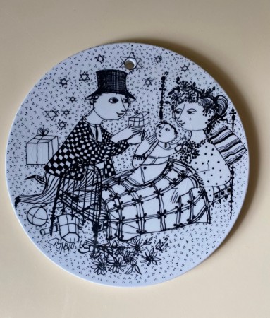Months of Love Desember Mirakel kunstplatte i porselen 3013-12 Bjørn Wiinblad Nymolle Danmark 