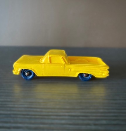 TOMTE bil gul Chevrolet pick up modell 750/ 14 - Lærdal Stavanger Norge Norway 1960 tallet