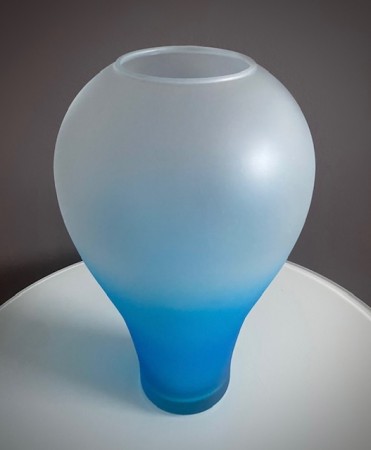 Oval/Rund vase matt kunstglass 