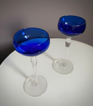 Magnor stettglass krystall - blå, 14 cm