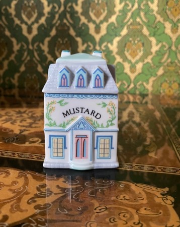 Lenox Spice Village Mustard sennep krydderbøsse krydderkrukke Brooks & Bentley 1989