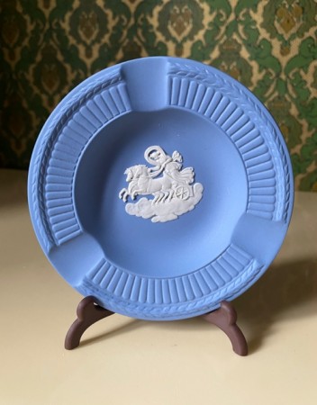 Askerbeger/skål blått Jasperware porselen Wedgewood England 1970-tallet