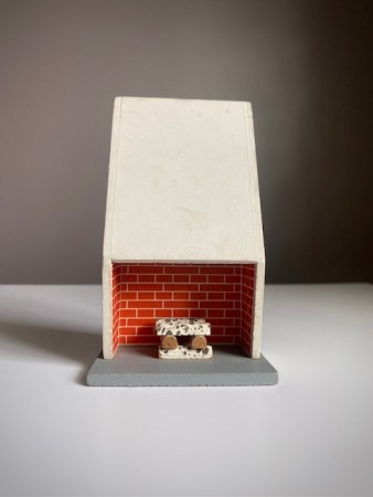 Lundby dukkehus møbler tilbehør 1;18 - vedovn peis 1965
