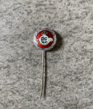 Medlemsnål i sølv 925S M.AASE og emalje fra Poståpnernes Landsforbund 