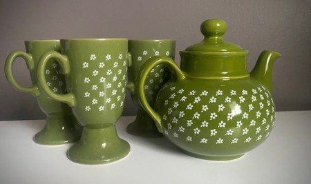 Tekanne og krus - Sødahl Danmark, 1980 tallet