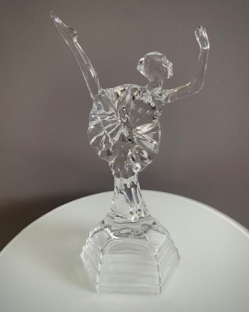 Blykrystall ballerina figur - Royal Crystal rock Italia, 1980 tallet